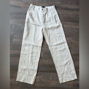 Banana Republic 100% Linen Pants – Size 2 – Ivory/Beige – Wide Leg